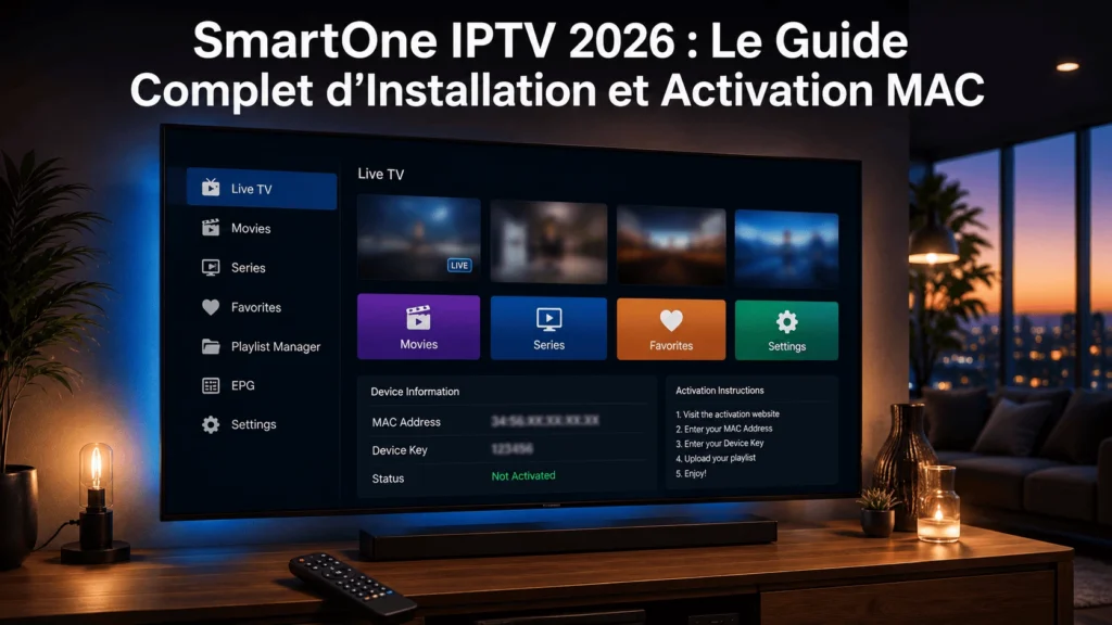 smartone iptv application interface activation mac samsung lg
